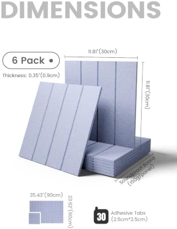 Fluxynara 36" x 24" Large Felt Bulletin Board, Soft Periwinkle - Image 2