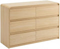 6 Drawer Dresser for Bedroom,Modern Chest of Drawer with Round Corner and No-Handle Design,Bedroom Storage Organizer Dresser for Closet,Hallway by CIPACHOHOMEFURNITURE