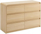 6 Drawer Dresser for Bedroom,Modern Chest of Drawer with Round Corner and No-Handle Design,Bedroom Storage Organizer Dresser for Closet,Hallway by CIPACHOHOMEFURNITURE