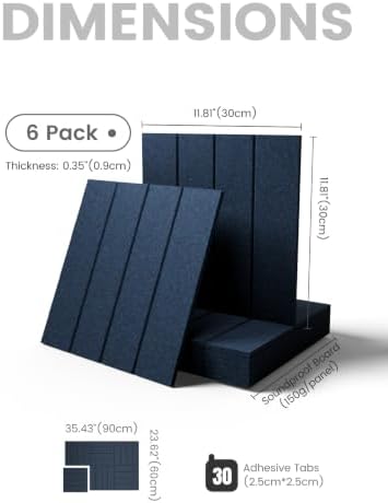 Fluxynara 36" x 24" Large Felt Bulletin Board, Carbon Blue - Image 2