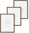 12x16 Picture Frame, Solid Oak Wood 12x16 Frames with Mat to 8.5x11 by TumblerHome