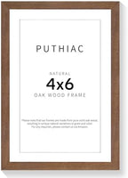 puthiac 4x6 Solid Oak Wood Picture Frame, Walnut, 1 Pack by PUTHIAC