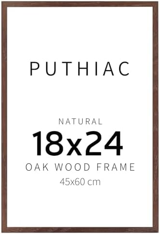puthiac 18x24 Solid Oak Wood Picture Frame, Walnut, 1 Pack by PUTHIAC