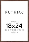 puthiac 18x24 Solid Oak Wood Picture Frame, Walnut, 1 Pack by PUTHIAC