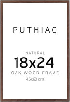 puthiac 18x24 Solid Oak Wood Picture Frame, Walnut, 1 Pack by PUTHIAC
