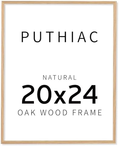 puthiac 20x24 Solid Oak Wood Picture Frame, Natural Oak, 1 Pack by PUTHIAC