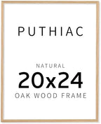 puthiac 20x24 Solid Oak Wood Picture Frame, Natural Oak, 1 Pack by PUTHIAC