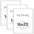puthiac 16x20 Solid Oak Wood Picture Frames, White, 3 Pack by PUTHIAC
