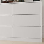 Bobve 70.9” Dresser for Bedroom with 9 Drawers, Large Modern Chest of Drawers with Deep Drawers, Wide Double Dresser Handle Free, Storage Organizer for Bedroom, Living Room, Hallway (White) - Image 5