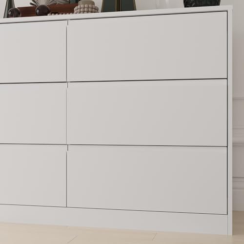 Bobve 70.9” Dresser for Bedroom with 9 Drawers, Large Modern Chest of Drawers with Deep Drawers, Wide Double Dresser Handle Free, Storage Organizer for Bedroom, Living Room, Hallway (White) - Image 5
