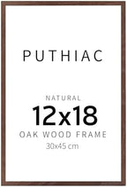 puthiac 12x18 Solid Oak Wood Picture Frame, Walnut, 1 Pack by PUTHIAC