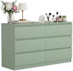 Green Dresser for Bedroom, Modern Large 6 Drawer Dresser with Deep Drawer,Wide Storage Chest of Drawers,TV Stand for Living Room by CIPACHOHOMEFURNITURE