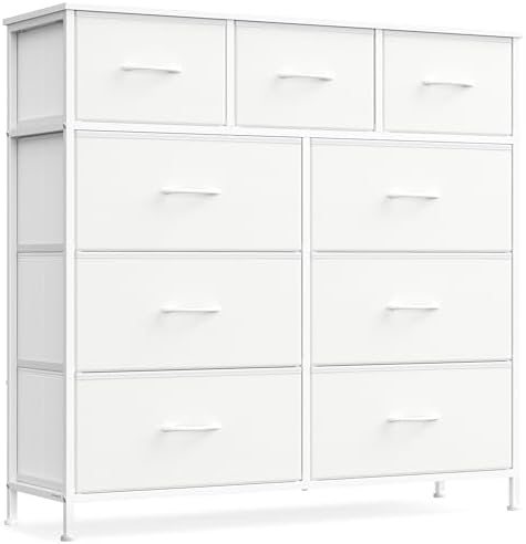 SONGMICS Dresser for Bedroom, Wide Dresser with 9 Fabric Drawers by SONGMICSbySONGMICSHOME