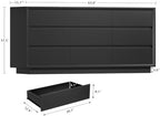 TEENFON 63" Dresser for Bedroom with 9 Drawers, Black Dresser with Metal Slide, Bedroom Dressers, Wood Dressers & Chests of Drawers for Bedroom, Hallway, Black - Image 3
