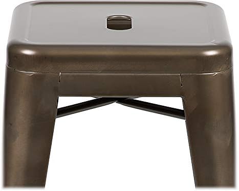 Flash Furniture Lily 24" High Metal Counter-Height, Indoor Bar Stool in Gun - Image 8