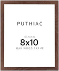 puthiac Walnut Wood Picture Frame, 8x10 inches, 1 Pack, Natural Solid Wooden Frame for Wall Art Photo and Prints by PUTHIAC