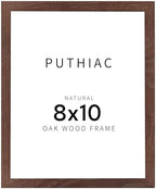 puthiac Walnut Wood Picture Frame, 8x10 inches, 1 Pack, Natural Solid Wooden Frame for Wall Art Photo and Prints by PUTHIAC