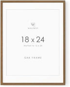18x24 Poster Frame, Solid Oak 18 x 24 Poster Frames Matted to 16x20 by TumblerHome