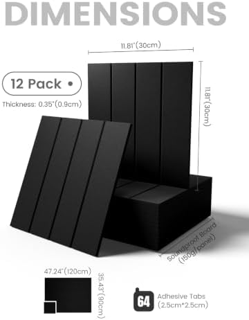 Fluxynara Felt Bulletin Board & Cork Board Alternative, Black - Image 2