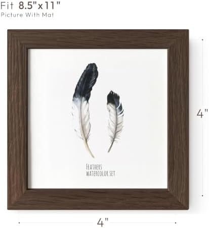 4x4 Picture Frame, Solid Oak Wood 4x4 Photo Frames - Image 3