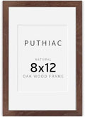 puthiac 8x12 Solid Oak Wood Picture Frame, Walnut, 1 Pack by PUTHIAC