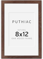 puthiac 8x12 Solid Oak Wood Picture Frame, Walnut, 1 Pack by PUTHIAC