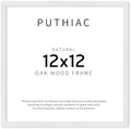 puthiac 12x12 Solid Oak Wood Picture Frame, White, 1 Pack by PUTHIAC