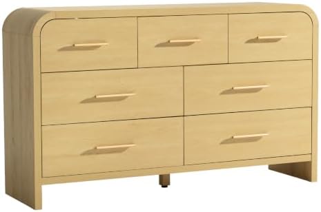 Curved Drawer Dresser for Bedroom with 7 Drawers, 54'' Wide Chest of Drawer - Image 3