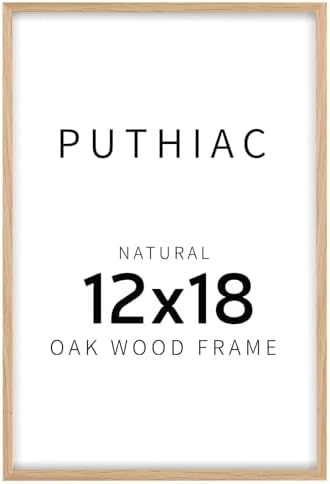 puthiac 12x18 Solid Oak Wood Picture Frame, Natural Oak, 1 Pack by PUTHIAC
