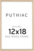puthiac 12x18 Solid Oak Wood Picture Frame, Natural Oak, 1 Pack by PUTHIAC
