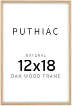 puthiac 12x18 Solid Oak Wood Picture Frame, Natural Oak, 1 Pack by PUTHIAC