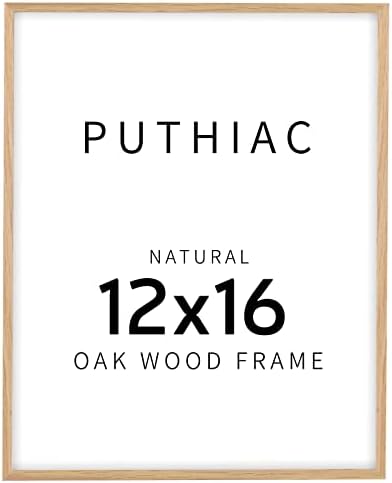 puthiac 12x16 Solid Oak Wood Picture Frame, Natural Oak, 1 Pack by PUTHIAC