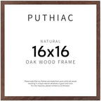 puthiac 16x16 Solid Oak Wood Picture Frame, Walnut, 1 Pack by PUTHIAC