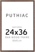puthiac 24x36 Solid Oak Wood Picture Frame, Walnut, 1 Pack by PUTHIAC