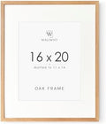 16x20 Picture Frame, Solid Oak Wood 16x20 Frames with Mat to 11x14 by TumblerHome