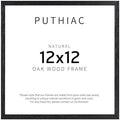 puthiac 12x12 Solid Oak Wood Picture Frame, Black, 1 Pack by PUTHIAC