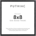 puthiac 8x8 Solid Oak Wood Picture Frame, Black, 1 Pack by PUTHIAC