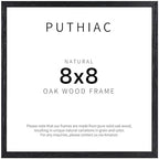 puthiac 8x8 Solid Oak Wood Picture Frame, Black, 1 Pack by PUTHIAC