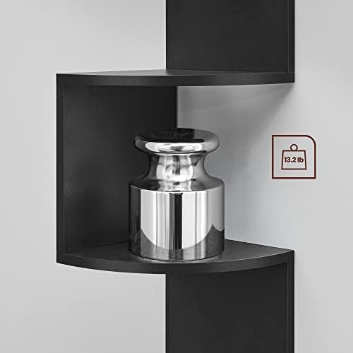 VASAGLE Corner Shelf Wall Mount, 5-Tier Floating Corner Bookshelf - Image 6