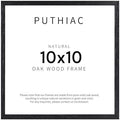 puthiac 10x10 Solid Oak Wood Picture Frame, Black, 1 Pack by PUTHIAC