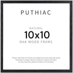 puthiac 10x10 Solid Oak Wood Picture Frame, Black, 1 Pack by PUTHIAC