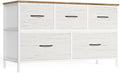 SONGMICS Dresser for Bedroom, Wide Dresser with 5 Fabric Drawers by SONGMICSbySONGMICSHOME