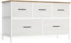 SONGMICS Dresser for Bedroom, Wide Dresser with 5 Fabric Drawers by SONGMICSbySONGMICSHOME