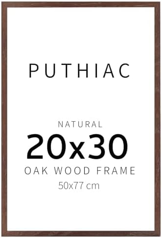 puthiac 20x30 Solid Oak Wood Picture Frame, Walnut, 1 Pack by PUTHIAC