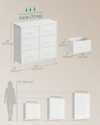 SONGMICS Dresser for Bedroom, Tall Dresser with 6 Fabric Drawers - Image 2