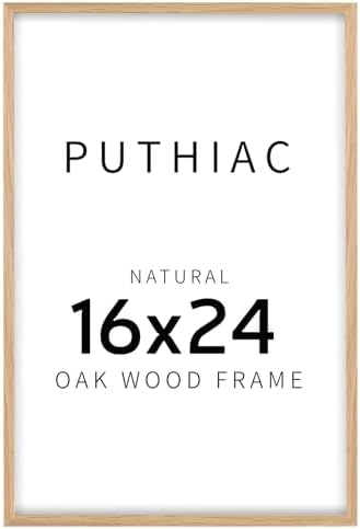 puthiac 16x24 Solid Oak Wood Picture Frame, Natural Oak, 1 Pack by PUTHIAC