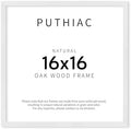 puthiac 16x16 Solid Oak Wood Picture Frame, White, 1 Pack by PUTHIAC