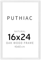 puthiac 16x24 Solid Oak Wood Picture Frame, White, 1 Pack by PUTHIAC