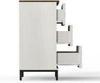 FENSULN Modern White Dresser for Bedroom with 9 Drawers, 3 in 1 Wooden Chest of Drawers with Organizer Storage for Bed Room,Livingroom Hallway - Image 4
