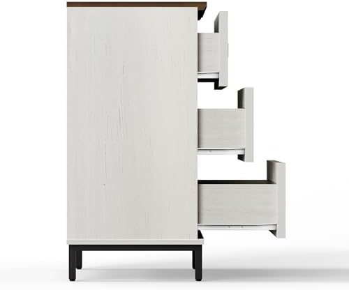 FENSULN Modern White Dresser for Bedroom with 9 Drawers, 3 in 1 Wooden Chest of Drawers with Organizer Storage for Bed Room,Livingroom Hallway - Image 4